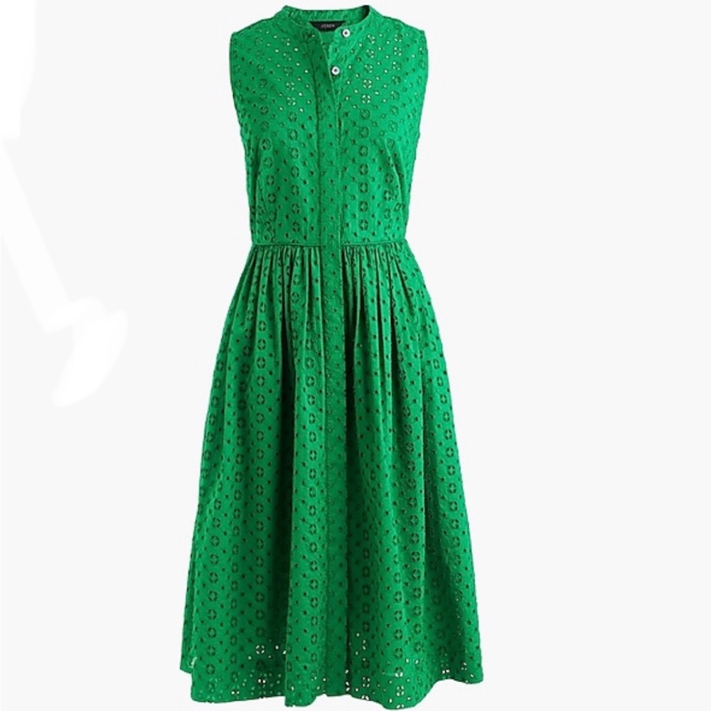 White J crew eyelet women’s dress